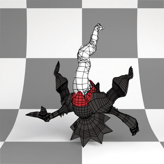 Lowpoly 3D model of Darkrai from Pokemon.